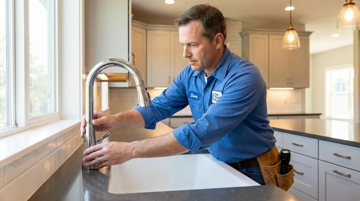 Kitchen faucet installation by Johns Plumbing LLC in Patterson